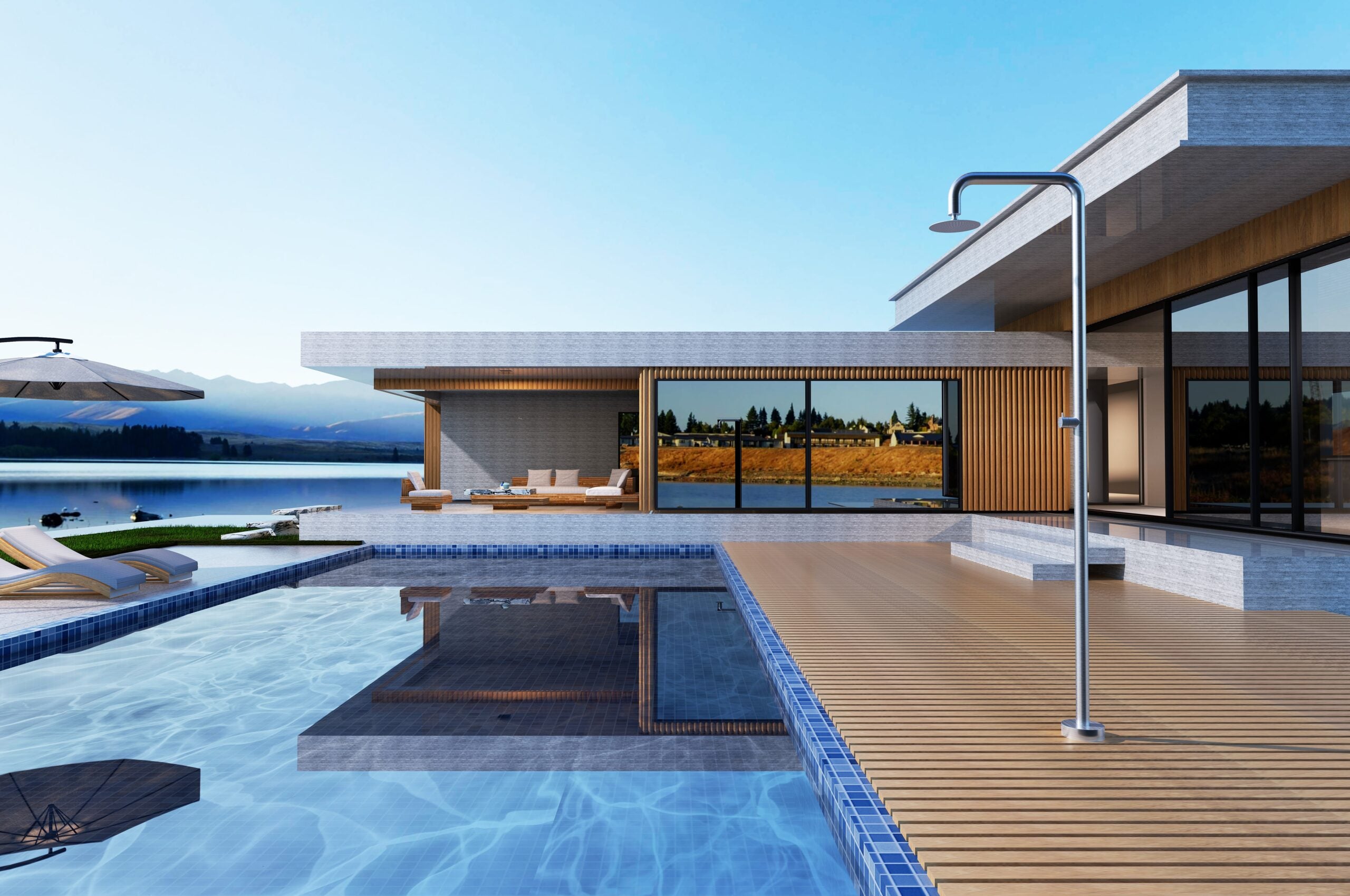 Oregón Stainless Steel Pool Shower Tap in 316 Stainless Steel, view 3