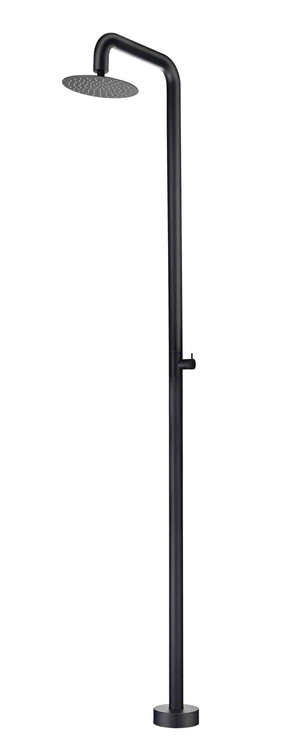 Oregón Matte Black Steel Pool Shower Tap in 316 Stainless Steel, main product view