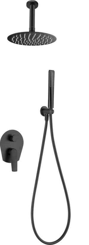 Matte Black Built-in Single-Lever Shower Set, view 2