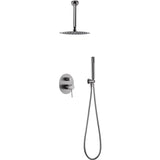 Conjunto De Ducha Empotrado Monomando Top Níquel Cepillado