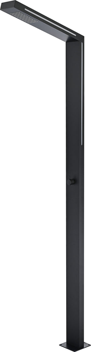 Sense Matte Black Steel Pool Shower Tap in 316 Stainless Steel, main product view