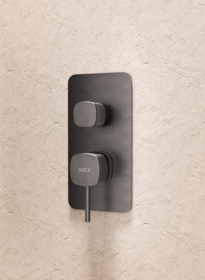 Firenze – Sassari Brushed Rose Gold Concealed Single Lever Shower Set, view 2