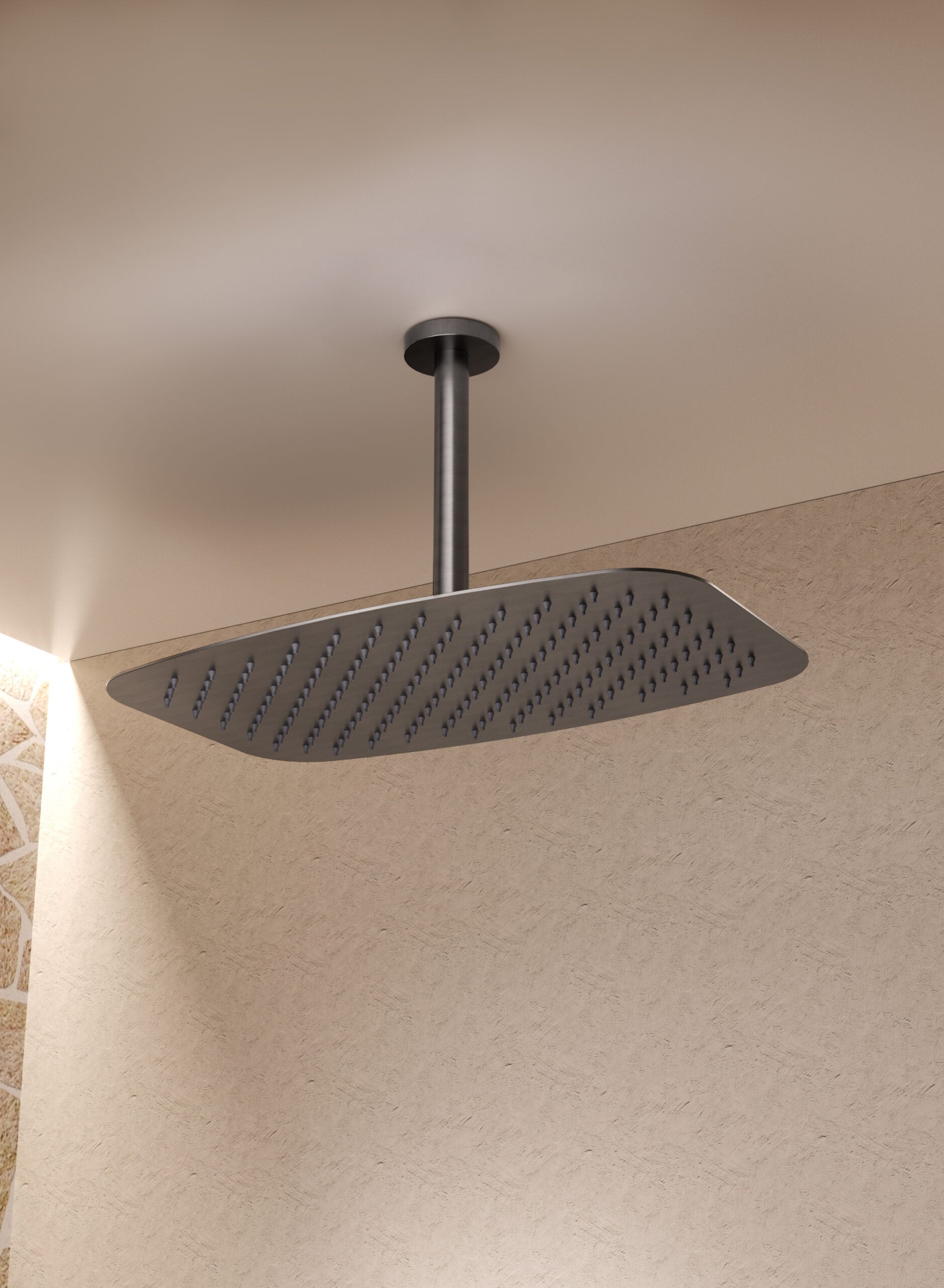 Firenze – Sassari Brushed Rose Gold Concealed Single Lever Shower Set, view 4