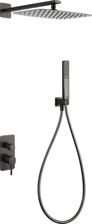 Toscana Black Gun Metal Concealed Single Lever Shower Set, main product view