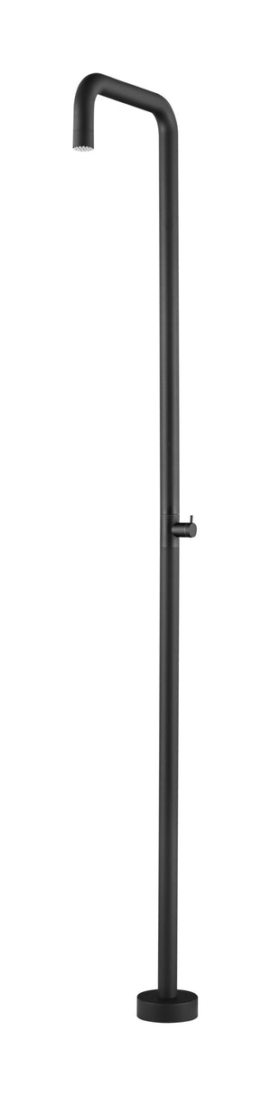 Utah Matte Black Steel Pool Shower Tap in 316 Stainless Steel, main product view
