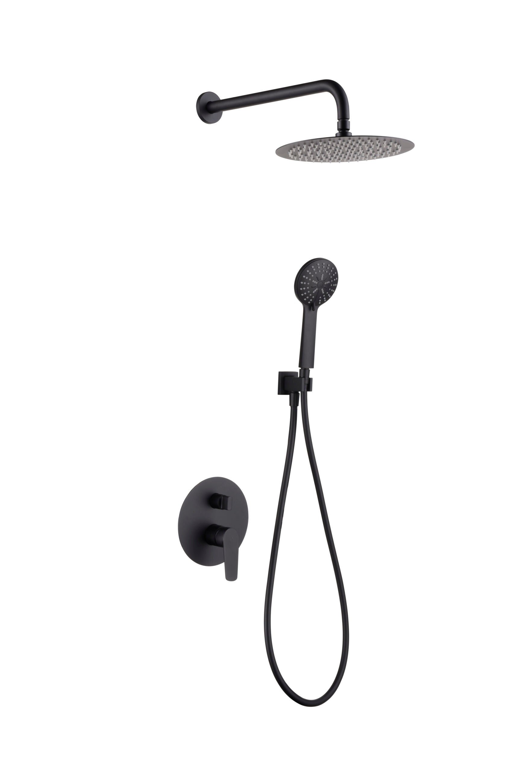 Matte Black Single Lever Built-in Shower Set, view 2