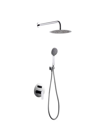Chrome Single Handle Built-in Shower Set Modern Design, view 2
