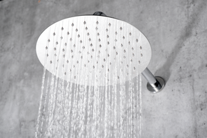 Chrome Thermostatic Built-in Shower Set Assen Series, rain head detail