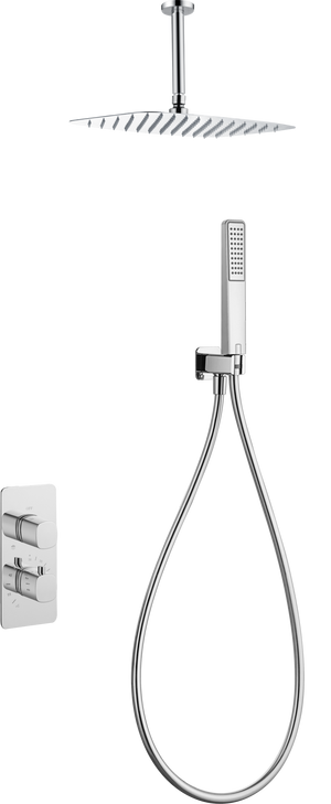 Arezzo Chrome Concealed Thermostatic Shower Set, main product view