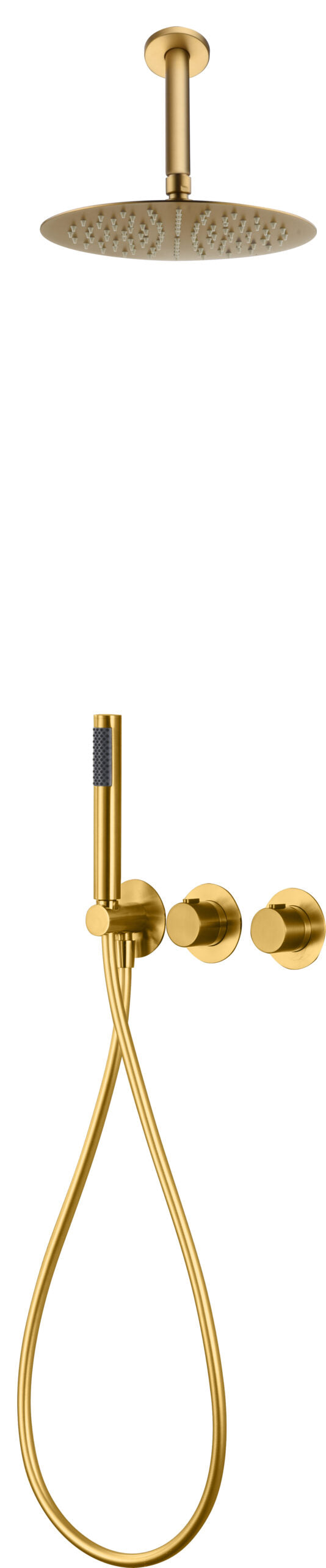 Brushed Gold Built-in Thermostatic Shower Set, view 2