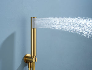 Bless Brushed Gold Concealed Thermostatic Shower Set, view 4