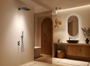 Firenze Brushed Gold Concealed Thermostatic Shower Set, view 6