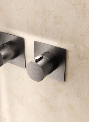 Inari Brushed Rose Gold Concealed Thermostatic Shower Set, view 4
