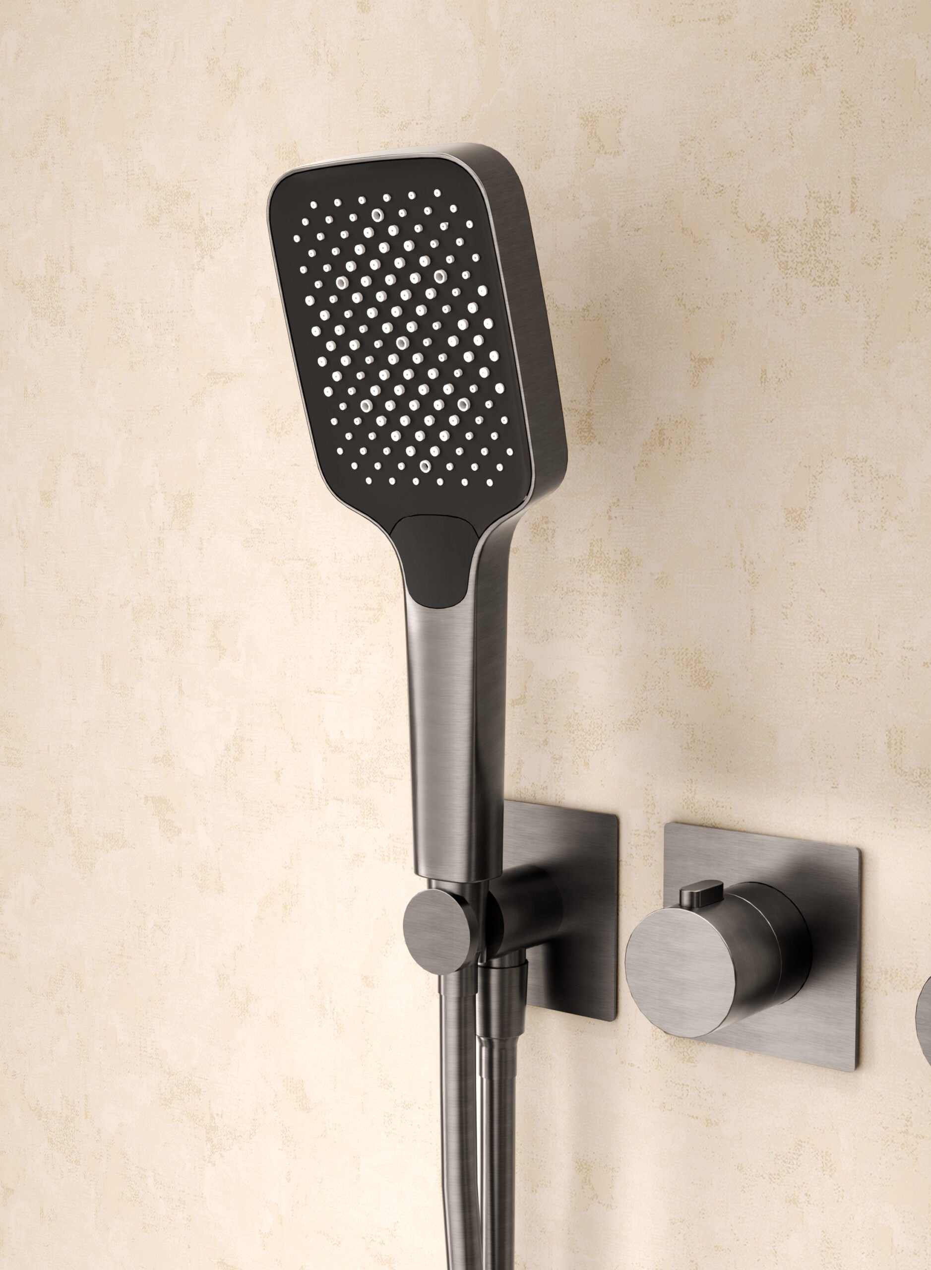 Inari Brushed Rose Gold Concealed Thermostatic Shower Set, view 3