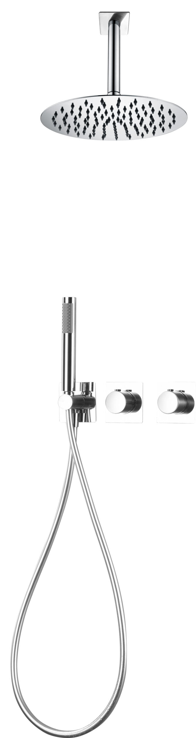 Chrome Thermostatic Shower Set Built-In Nepal Series, view 2