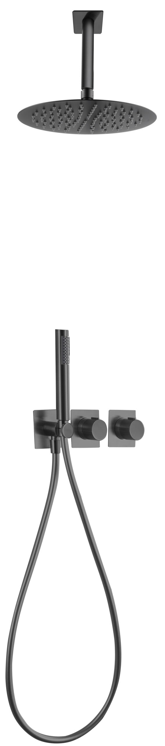Conjunto Ducha Termostático Empotrado Nepal Negro