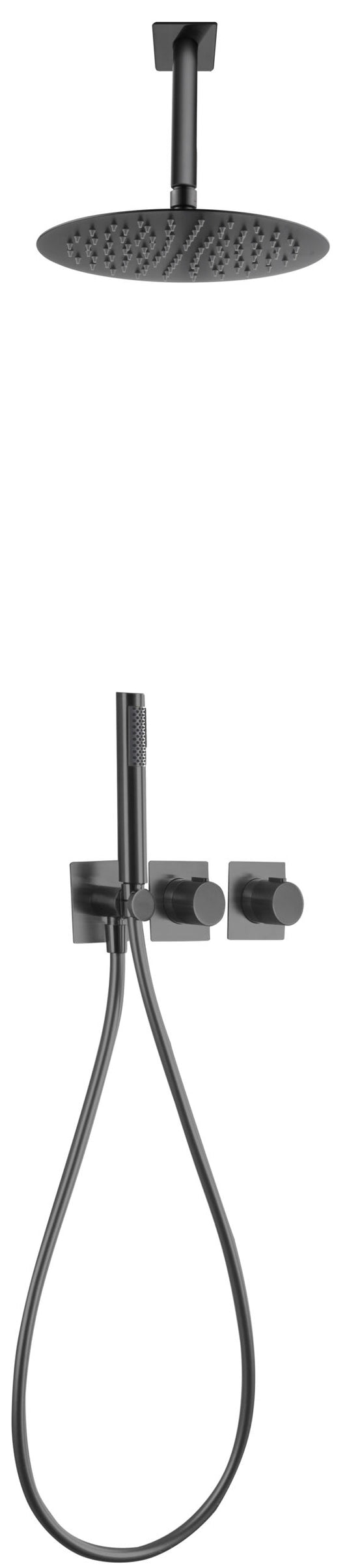 Conjunto Ducha Termostático Empotrado Nepal Negro