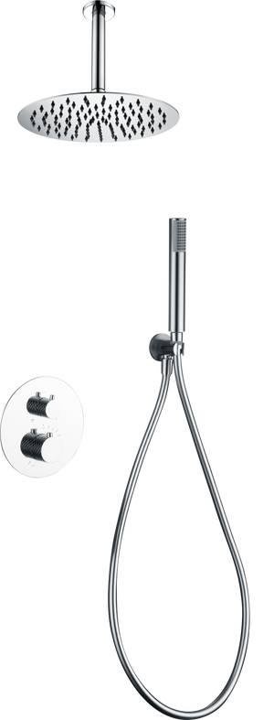 Chrome Thermostatic Shower Set Built-in Genoa Series, view 2