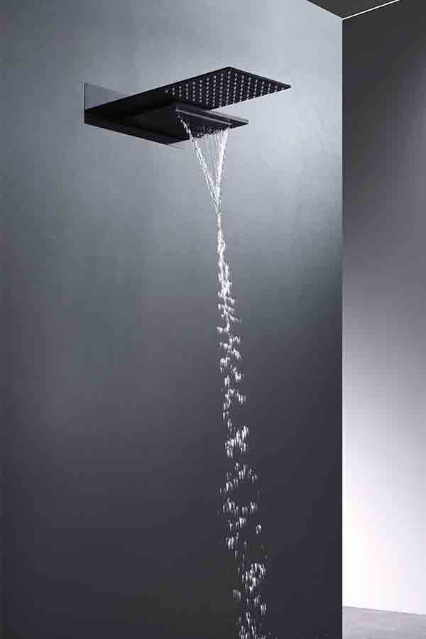 Matte Black Thermostatic Built-in Shower Set, view 2