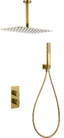 Firenze – Sassari Brushed Gold Concealed Thermostatic Shower Set, main product view