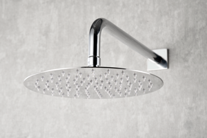 Chrome Thermostatic Shower Set Built-In Contemporary Design, rain head detail
