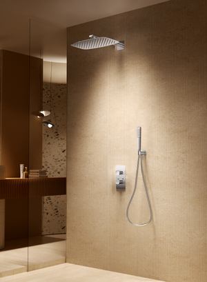 Toscana Matte Black Concealed Thermostatic Shower Set, view 2