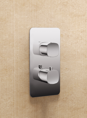 Toscana Brushed Rose Gold Concealed Thermostatic Shower Set, view 3