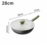 Matcha Uncoated Flat Bottom Non Stick Frying Pan