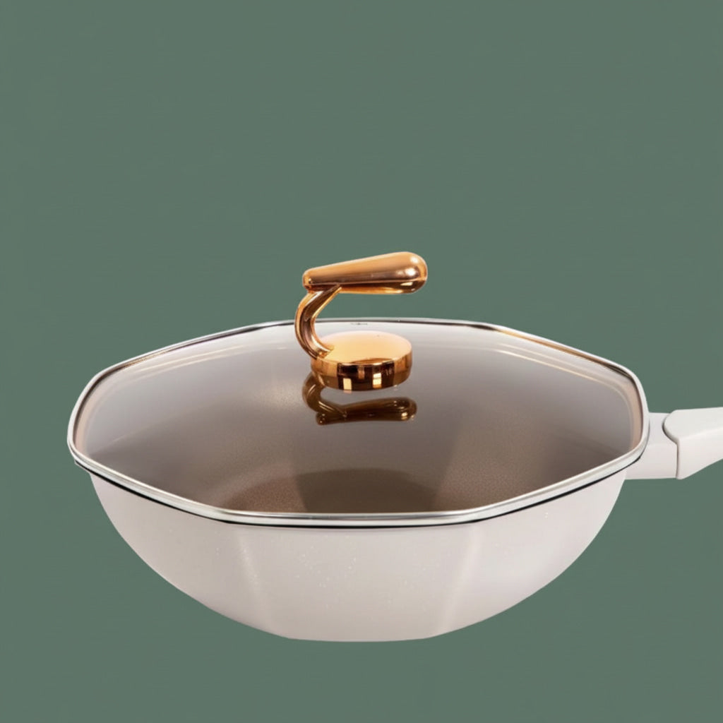 Octagonal Alloy Non Stick Wok Frying Pan