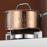Thick Hammered Stainless Steel Lid Pot