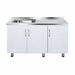 Lavabo individual de 120 cm (lavabo individual derecho, consulte con atención al cliente para realizar un pedido)