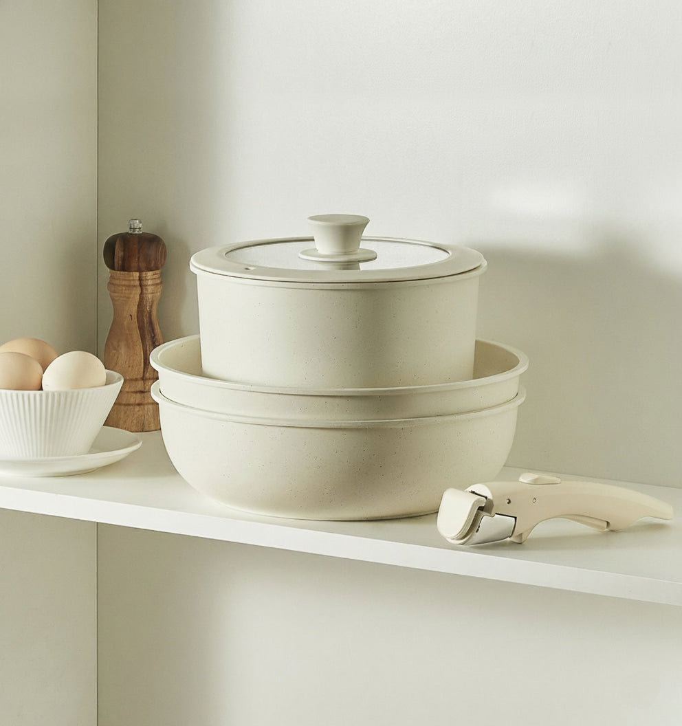 11–15 Piece Detachable Non Stick Pan Pot Cookware Set