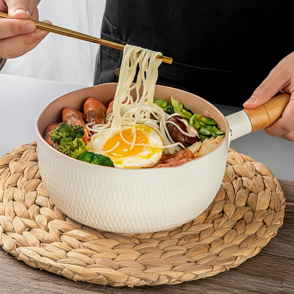 Stone Non Stick Tempered Glass Lid Soup Pot