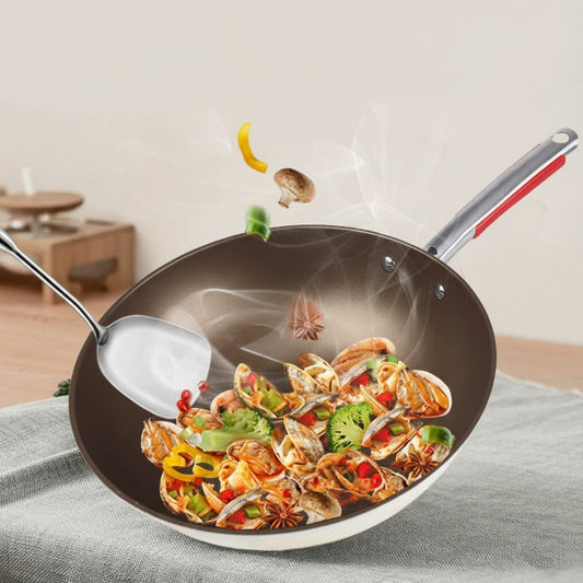 Titanium Stainless Steel Non Stick Deep Lid Frying Pan