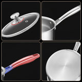 Thick Non Stick Stainless Steel 5 Layer Milk Pot