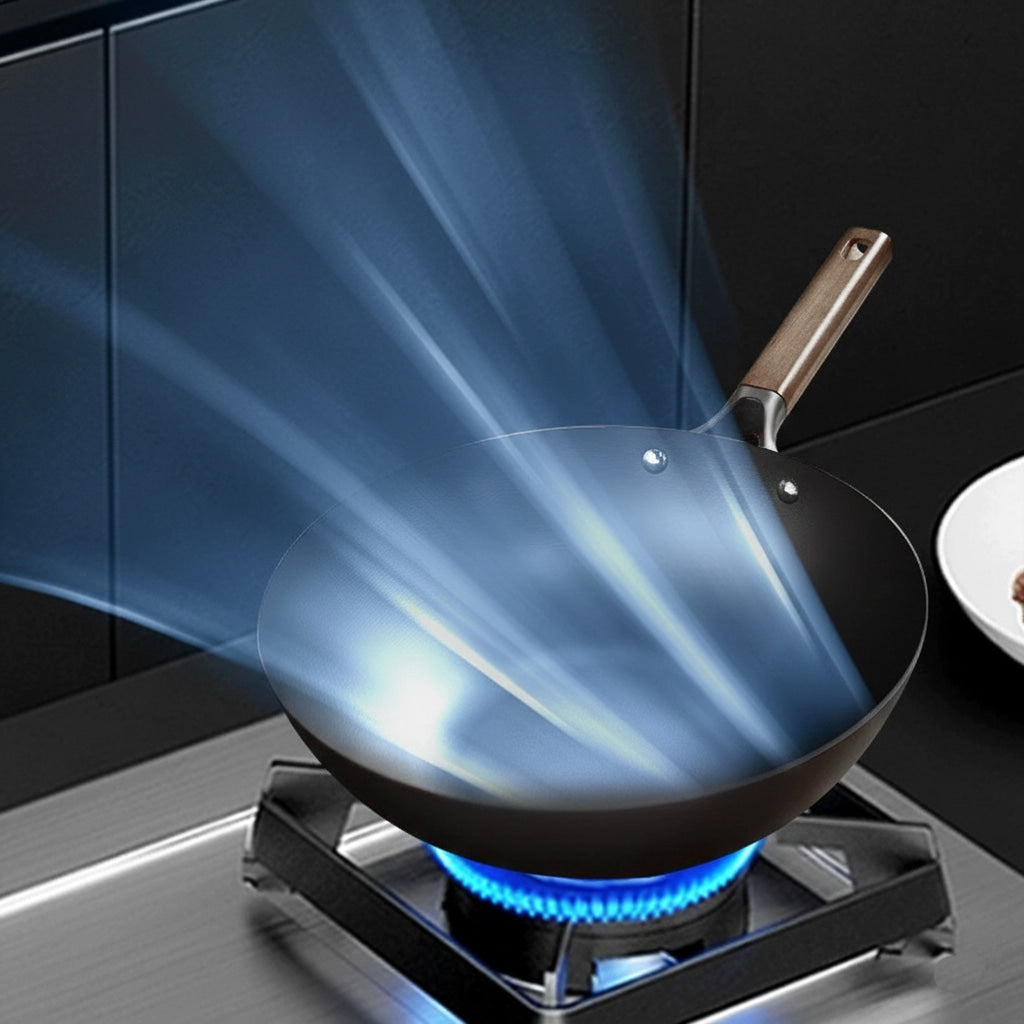 Thickened Cast Iron Non Stick Lid Wok