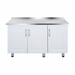 Lavabo individual de tres puertas de 100 cm (lavabo individual derecho, consulte con atención al cliente para realizar un pedido)