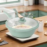 Tempered Glass Lid Non Stick Frying Pan