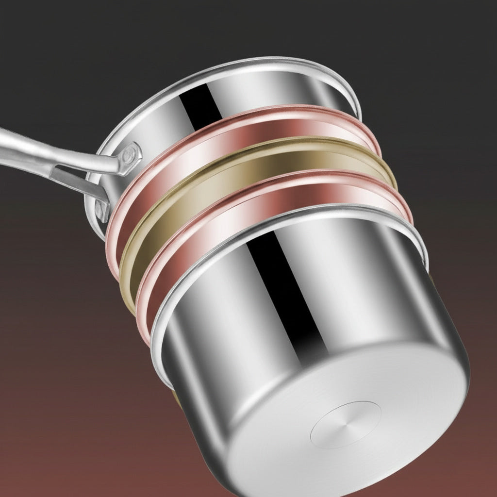 Thick Non Stick Stainless Steel 5 Layer Milk Pot