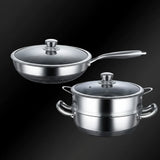 Stainless Steel Non Stick Frying Pan Cookware Pot Set
