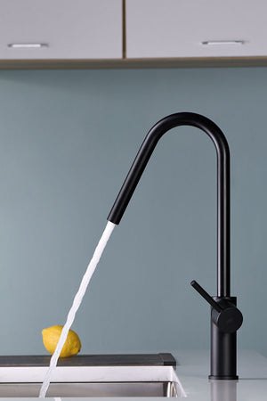 Matte Black Kitchen Faucet Modern Contemporary Design, view 3