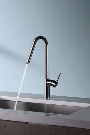 Kenya Chrome Kitchen Faucet Modern Design, view 3