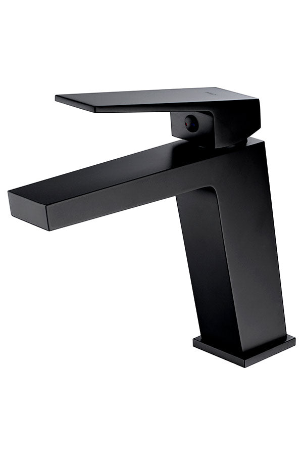 Matte Black Single Lever Sink Faucet Modern Design, mixer detail