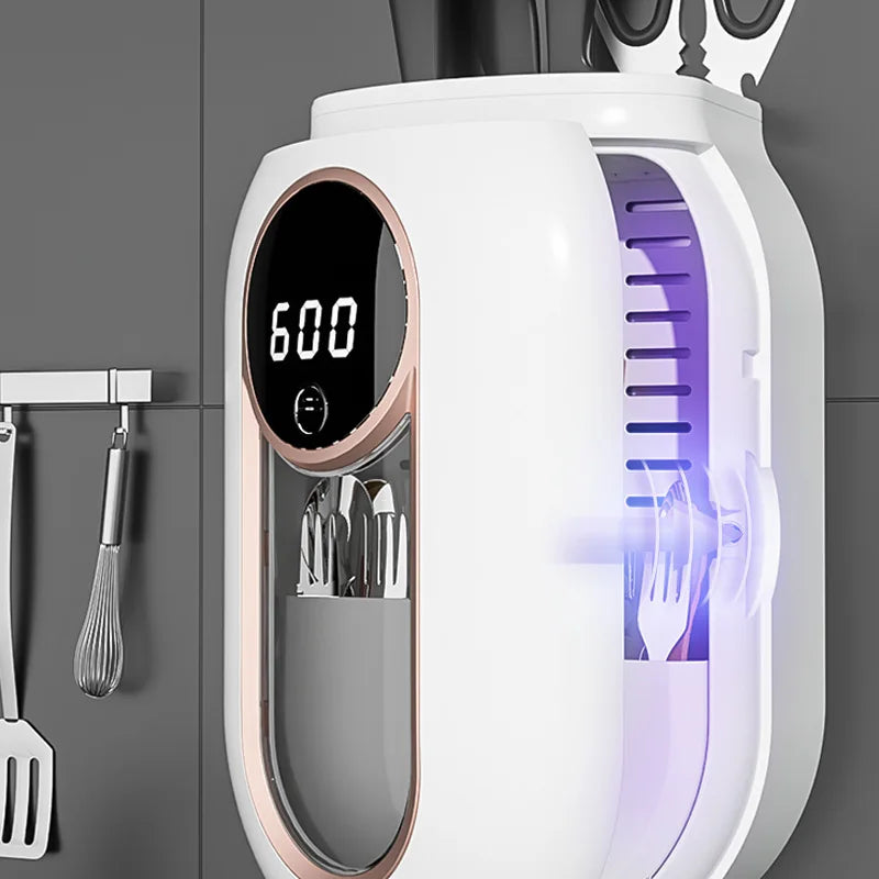 Soporte de pared para desinfección con LED para herramientas esterilizadas