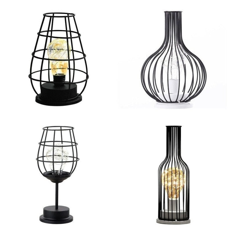 Lámpara LED de cristal para botella de vino hueca