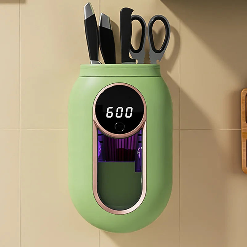 Soporte de pared para desinfección con LED para herramientas esterilizadas