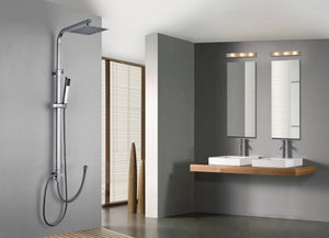 Chrome Shower Bar Without Taps Modern Minimalist Design, view 5