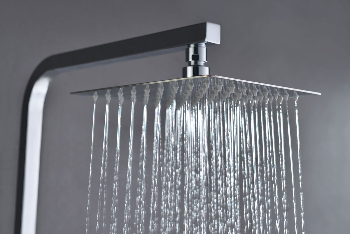 Chrome Shower Bar Without Taps Modern Minimalist Design, view 4