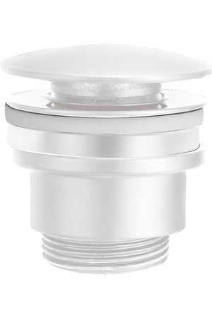 Matte White Click-Clack Valve for Modern Bathrooms, view 2
