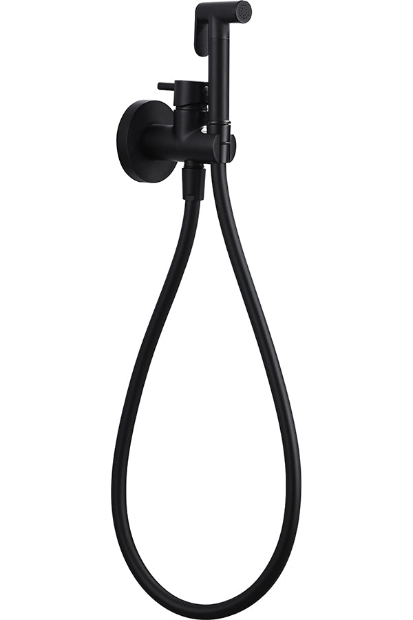 Matte Black Built-in Bidet Faucet Modern Bathroom, view 5